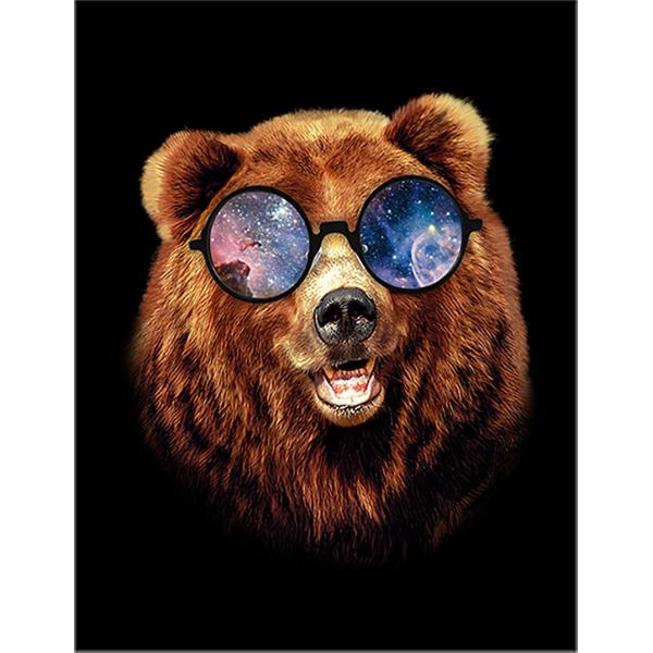ギャラクシーメガネをかけたグリズリーベア・クマ・熊 】ポスト