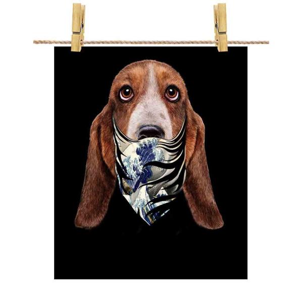 バセットハウンド ドッグ 犬 いぬ 浮世絵 バンダナ】ポストカード by