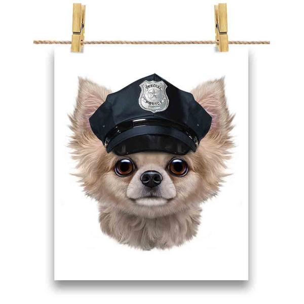 チワワ ドッグ 犬 いぬ 警察官】ポストカード by Fox Republic
