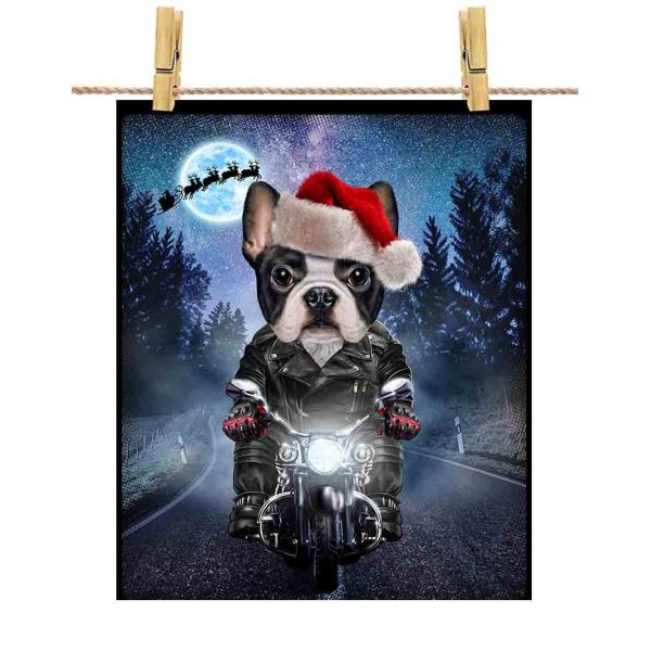 かわいい フレンチブルドッグ ドッグ 犬 いぬ バイク クリスマス