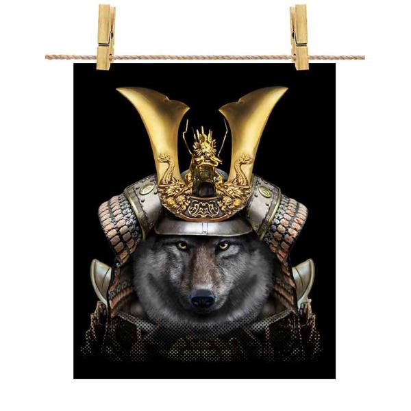 ポストカード 狼 オオカミ 将軍 日本 JAPAN by Fox Republic : FOX