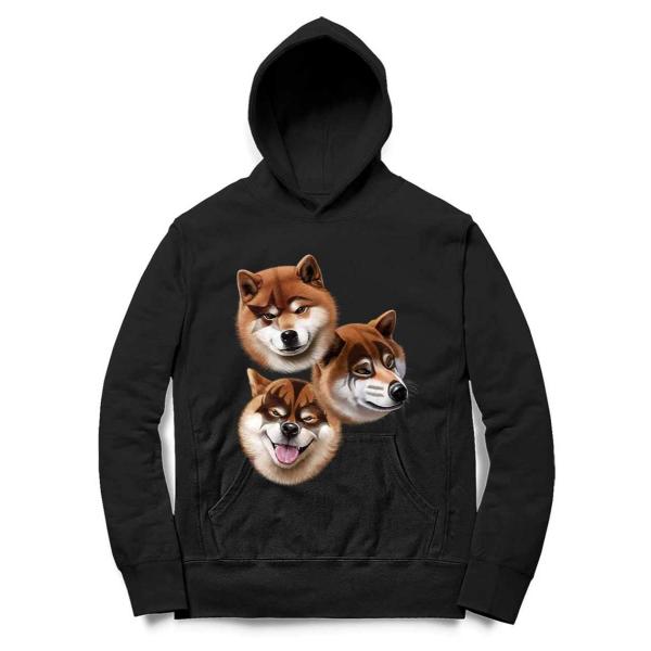 メンズ パーカー 柴犬 ロック ミュージシャン しばけん しばいぬ by