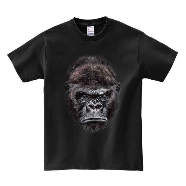 ゴリラの顔】メンズ 半袖 Tシャツ ブラック : FOX REPUBLIC - 通販