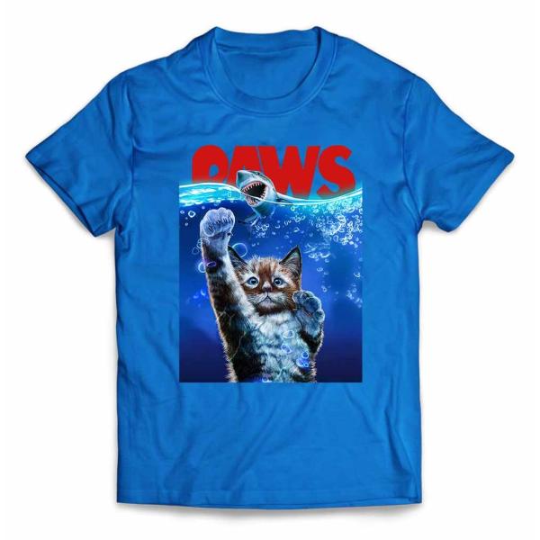 猫 ねこ 海 PAWS サメ】メンズ 半袖 Tシャツ by Fox Republic : FOX