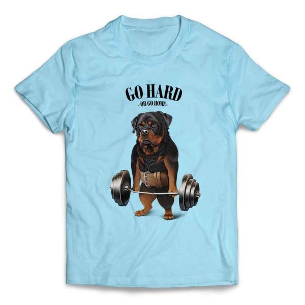 メンズ Tシャツ 半袖 ロットワイヤー 犬 いぬ 筋トレ 筋肉 バーベル ウエイトリフティング by Fox Republic