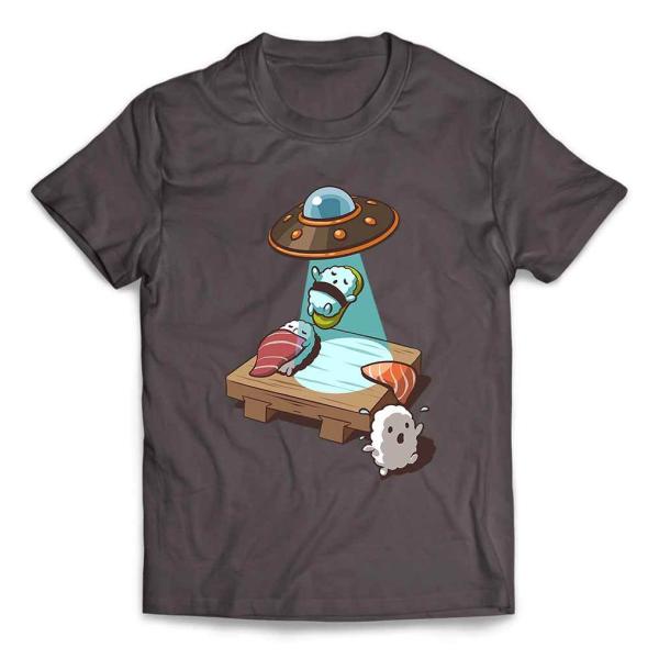 UFO にさらわれる 寿司 すし たまご サーモン まぐろ】メンズ 半袖 T