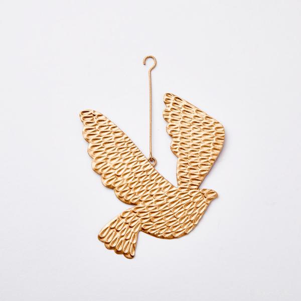 ブリキ　エンボスバード　オーナメント ブリキ オーナメント エンボス ブレス バード／Horn Please MADE