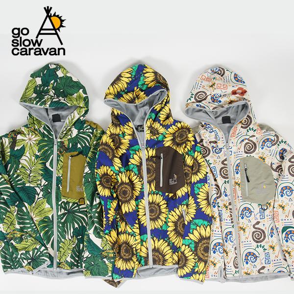 30%OFF go slow caravan / L/C 総柄プリントパーカーJK (350229) (ゴー