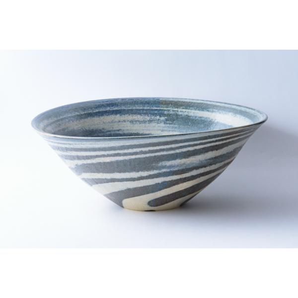 牧谷窯 杉本義訓 練り込み八寸五分皿 深型 牧谷窯 杉本