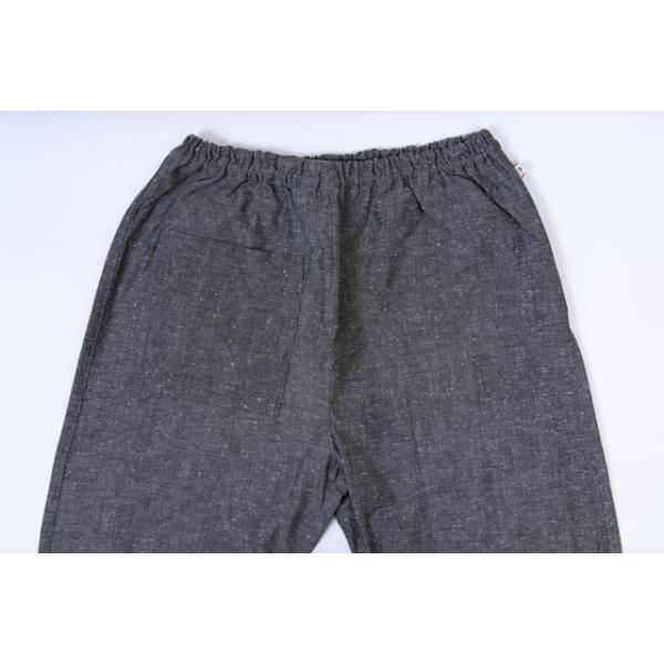うなぎの寝床 もんぺ 久留米絣 無地 厚手 グレイ メンズ レディース 日本製 パンツ お洒落 おしゃれ