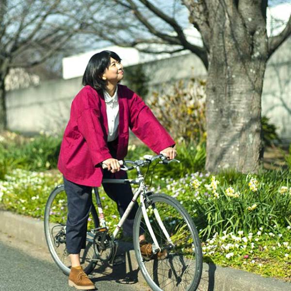 宮田織物 羽織 Haori 新作 Nagomi レッド ジャケット メンズ 女性 カジュアル 着物 男性 レディース 普段着