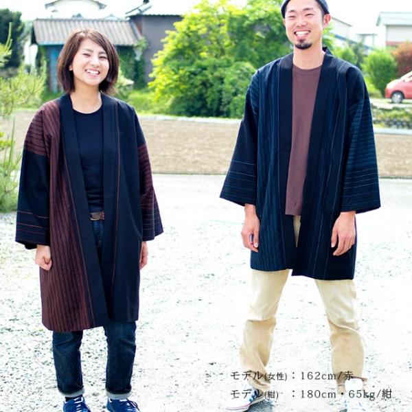 宮田織物 羽織 Haori 小夜千鳥 紺 ジャケット メンズ 女性 カジュアル 普段着 レディース オーバーのアイテム取扱 男性 着物