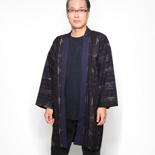 宮田織物 羽織 Haori 帆風 グレー ジャケット メンズ 着物 普段着 カジュアル 男性 人気海外一番 レディース 女性