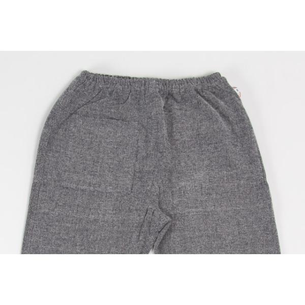 うなぎの寝床 久留米絣もんぺ 綿モール 無地 冬用 厚手 グレー 送料