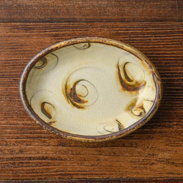 小代焼 ふもと窯 スリップウェア 楕円 井上尚之 小代焼ふもと窯