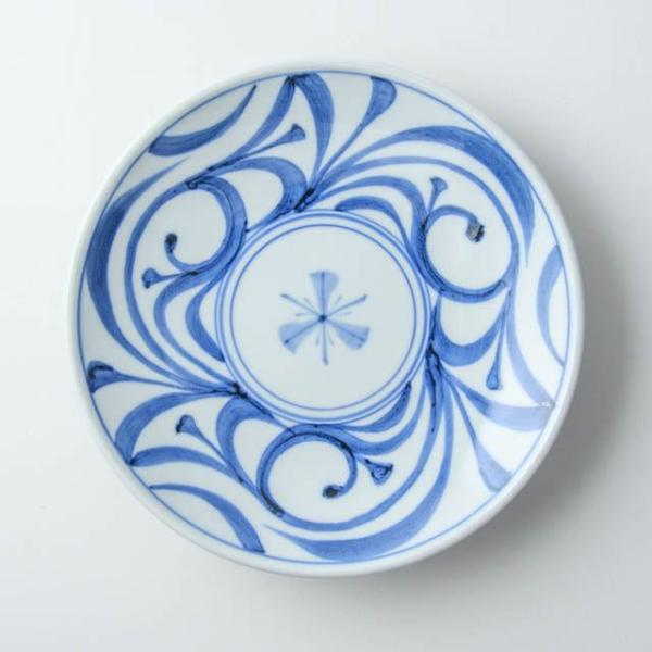 砥部焼「９寸長角布目皿（一つ唐草）」１枚【 送料確認用出品 】 砥部焼の和食器 梅山窯の角皿 【砥部工房 からくさ】