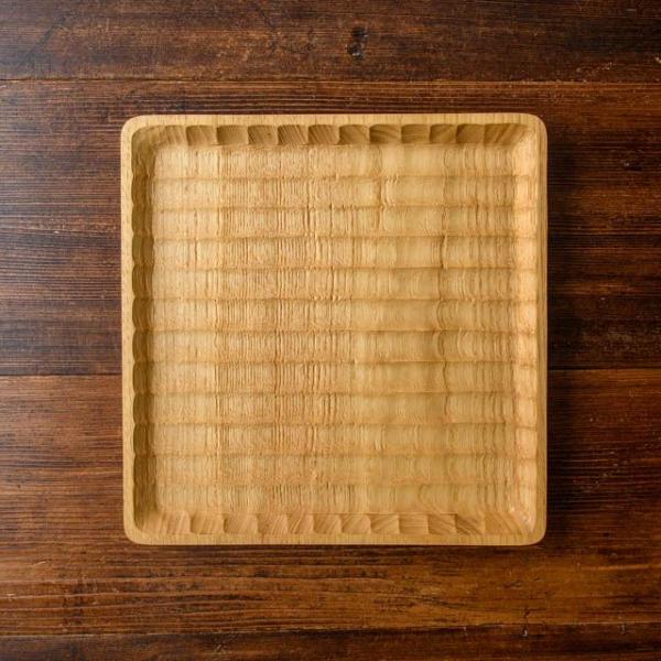 秀平塗り　角盆 Hoshi - 拭漆 - 平盆