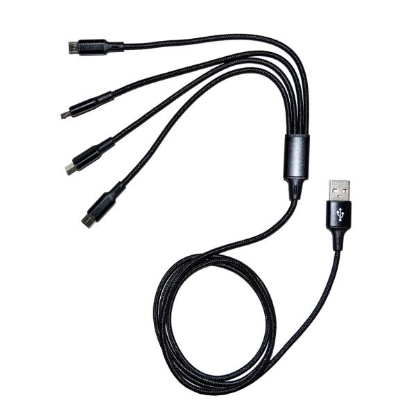 トランシーバー等充電用：microUSB・4分岐ケーブル [ FC-ZXPROLC