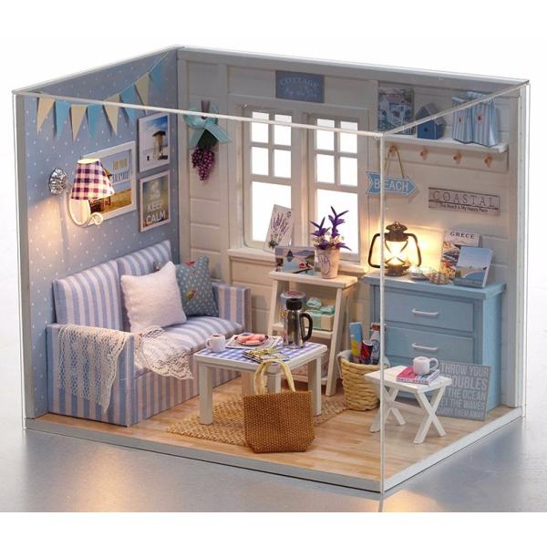 ・完成サイズ：15m X 10.5cm X 12.5cm　オルゴールは付属していません・重量　：0.6キロ　　防塵カバー付き★箱・説明書は中国語で書かれています。紙やすり、木質パーツ、ガラス、ブロック、ボンド、中の小物すべて小電球・装飾品・...