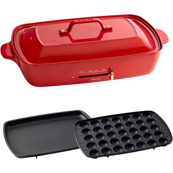 他サイト： BRUNO ブルーノ ホットプレート グランデサイズ BOE026-RD レッドの商品画像