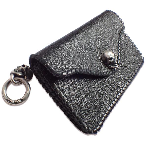 Gaboratory ガボール ウォレット レザー 長財布 スカルチャーム付き Gaboratory ガボラトリー/ガボール (GABORATORY)ブラックサドル