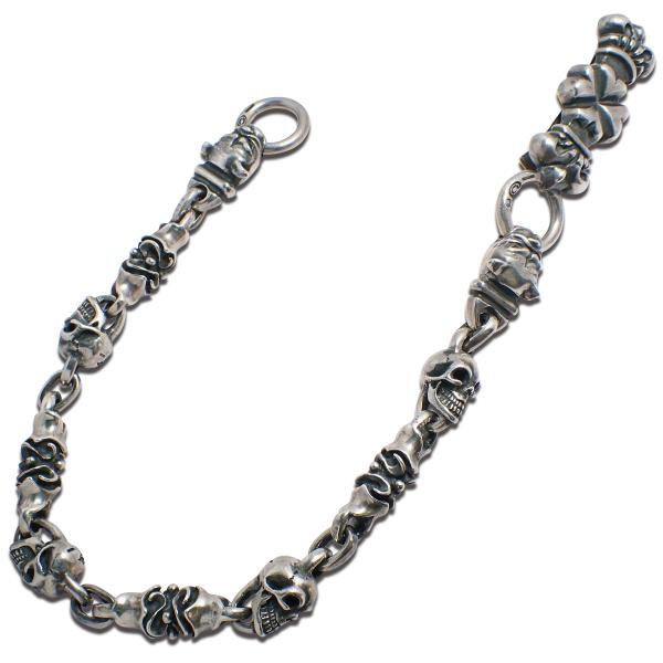 生前ガボール4ハートクラウン9スカルウォレットチェーン gabor