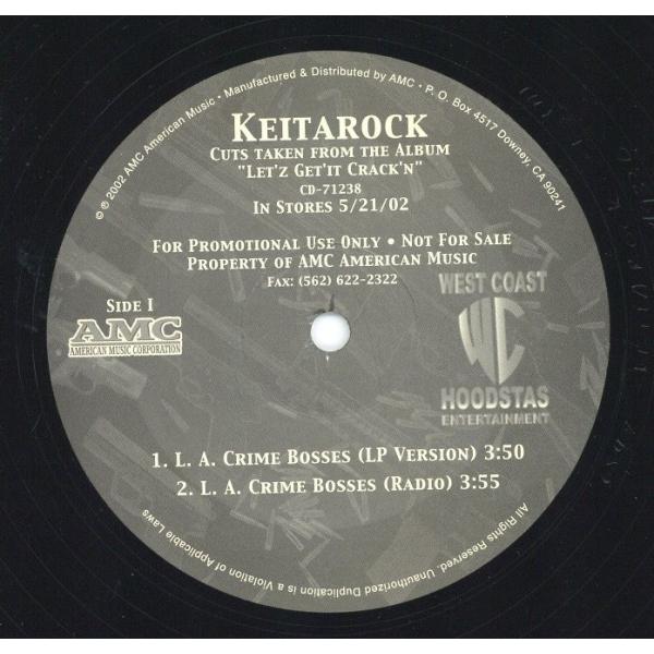 【レコード】KEITAROCK - L.A. CRIME BOSSES / In Da Hood We Trust 12" US 2002年リリース