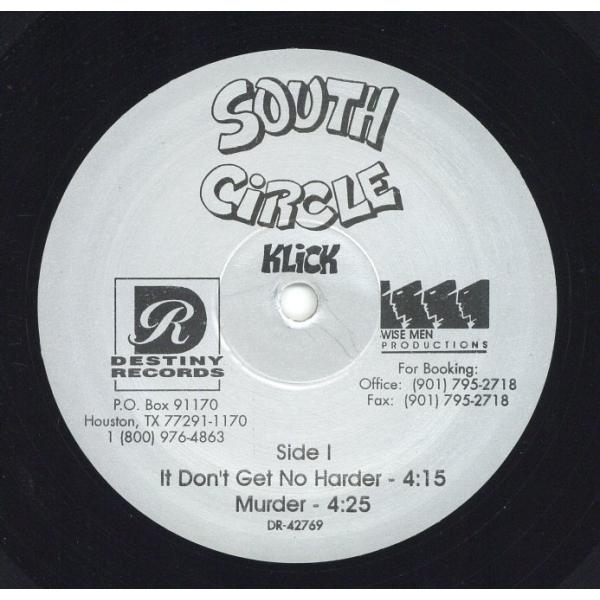洋楽 SOUTH CIRCLE KLICK レコード】SOUTH CIRCLE KLICK - It Don't Get No Harder / Back In