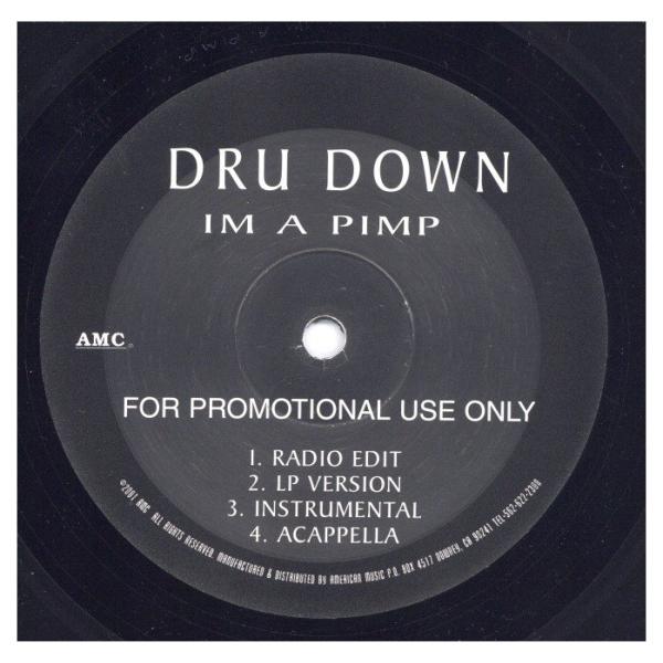 【レコード】DRU DOWN - I'M A PIMP / MONEY 12" US 2001年リリース