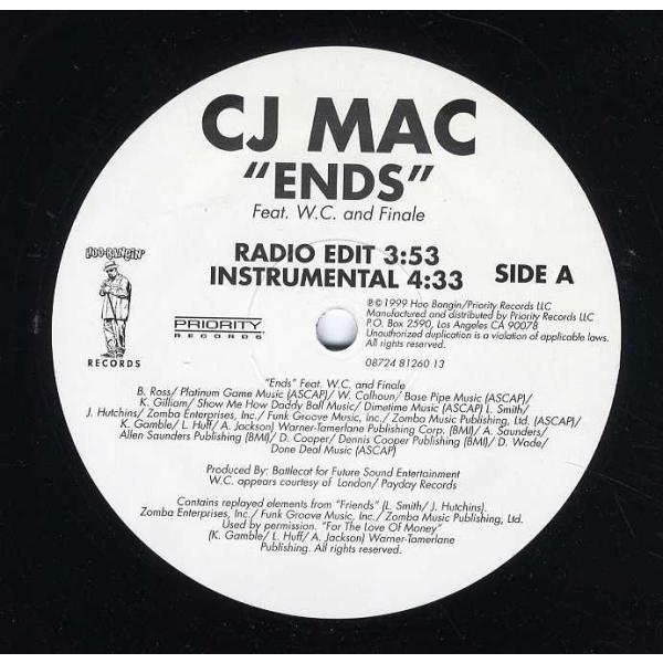 【レコード】CJ MAC feat WC, Finale - ENDS (Produced by Battlecat) 12" US 1999年リリース