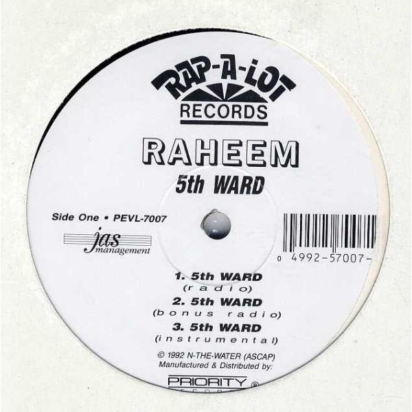 【レコード】RAHEEM - 5TH WARD / UNDERGROUND JUGGLIN' 12" US 1992年リリース