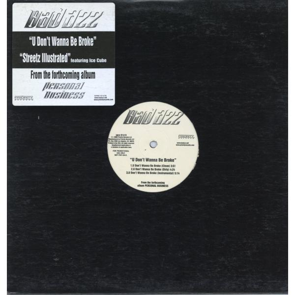 【レコード】BAD AZZ feat Ice Cube - U DON'T WANNA BE BROKE / STREET ILLSTRATED 12" US 2000年リリース