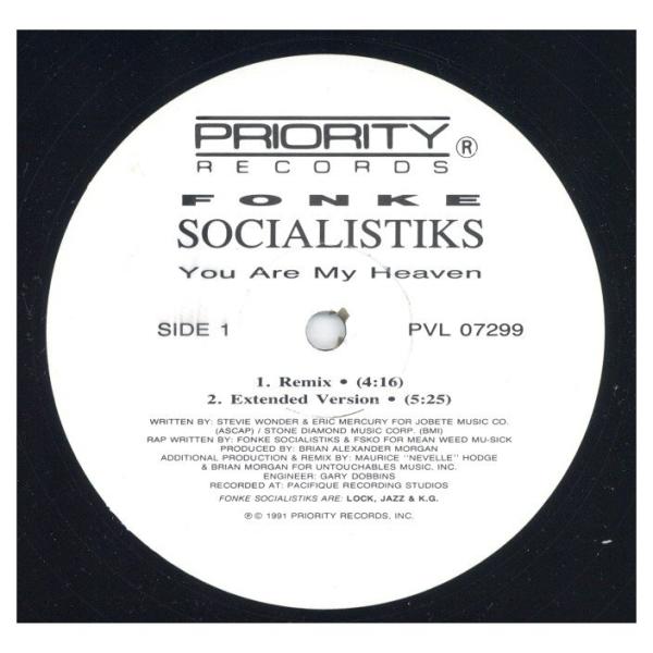【レコード】FONKE SOCIALISTIKS - YOU ARE MY HEAVEN (REMIX) 12" US 1991年リリース