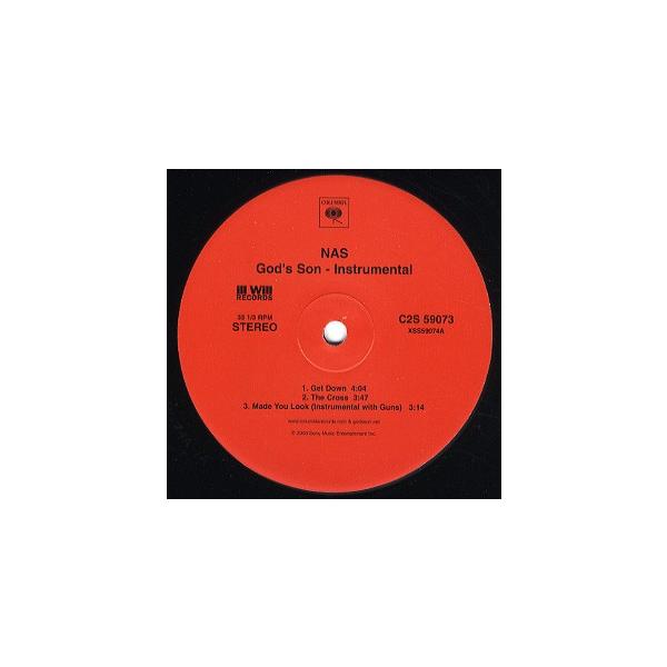 レコード】NAS - GOD'S SON (INSTRUMENTAL EDITION) LP (2枚組) US