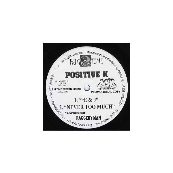【レコード】POSITIVE K - Never Too Much / Talking Positive / Can U Dig It EP US 1999年リリース