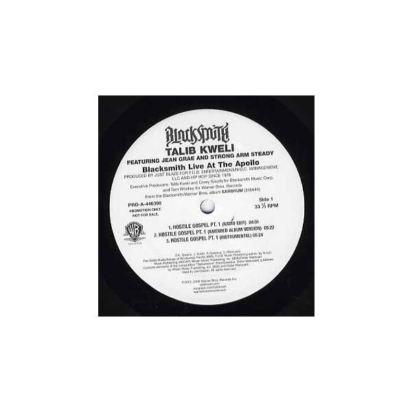【レコード】TALIB KWELI - HOSTILE GOSPEL PT.1 (Prod By Just Blaze) 12