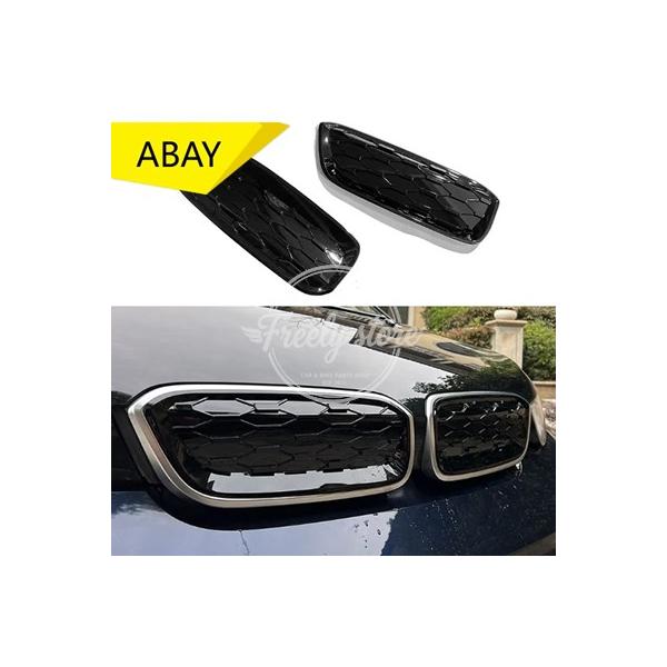【並行輸入品】車 フロントキドニーグリルステッカーカバー ABS フロントバンパーレーシンググリル外装アクセサリー BMW i3 2013 2014-2021