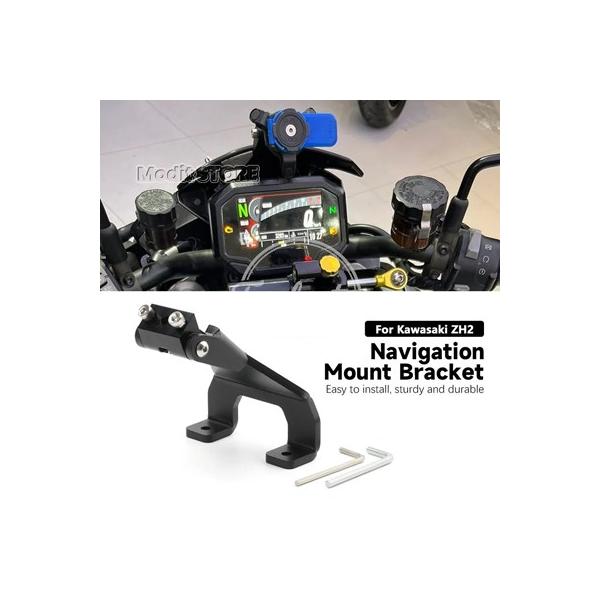 【並行輸入品】カワサキ ZH2 ZH2 2020 2021 2022 2023 2024 2025 バイクアクセサリー計器 GPS マウント取付ホルダーナビゲーションブラケット