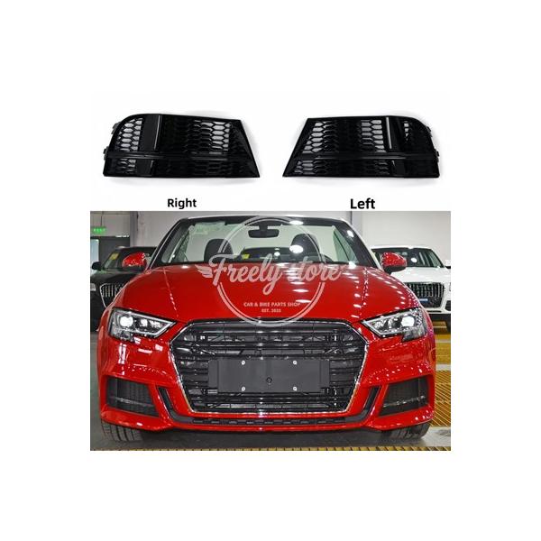 【並行輸入品】アウディ A3 8V Sライン セダン スポーツバック カブリオレ 2016-2020 ハニカム フォグランプ カバー アップグレード用 フロント