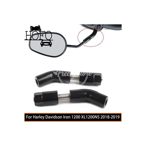 【並行輸入品】ハーレーデイソン用ミラーステムエクステンションセット モトクロスアダプターパーツ バイクアクセサリー アイアン1200 xl1200ns 2018-2019 セッ