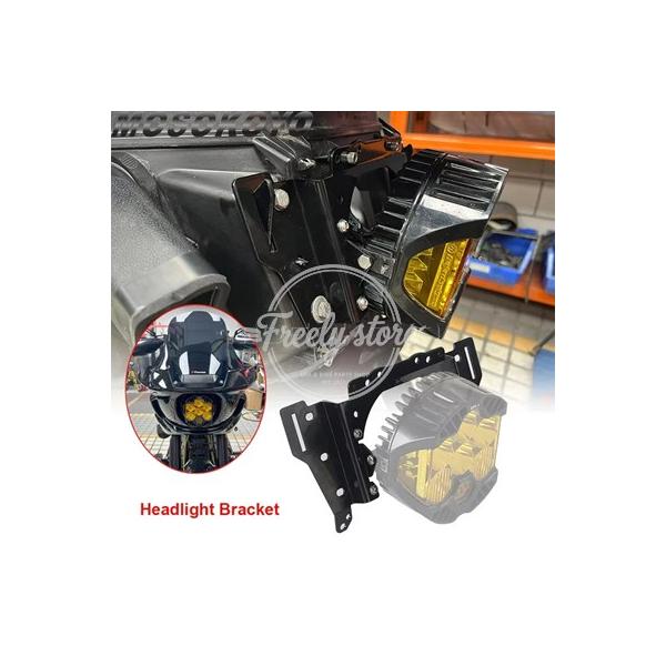 【並行輸入品】バハLP6ヘッドライトブラケットキット用モーターフロントフェアリングブラケットマウント ハーレーソフテイルローライダーST FXLRST 22-25 FXRST