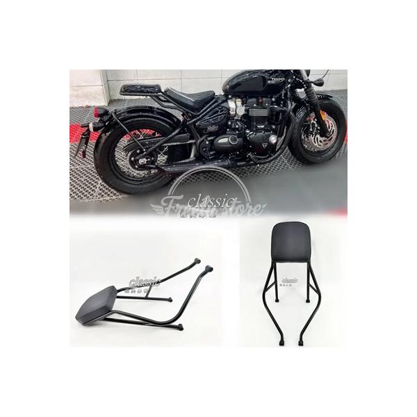 【並行輸入品】リアパッセンジャーシートパッドマットクッション トライアンフ ボンネビル ボバー 2017 2018 2019 2020 2021 2022 2023 2024 2025 2026 17-26用