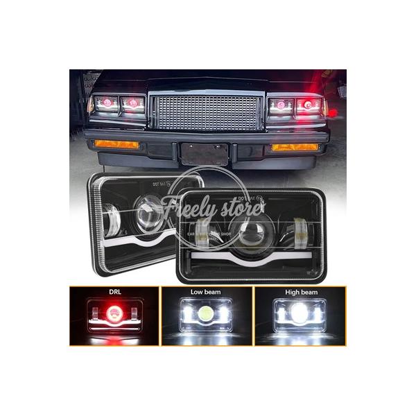 【並行輸入品】シボレーs10ピックアップ用LEDヘッドライト ブレザー カマロ キャバリエ エルカミノ モンテ カーロ h4656 h4651 h6545 h4