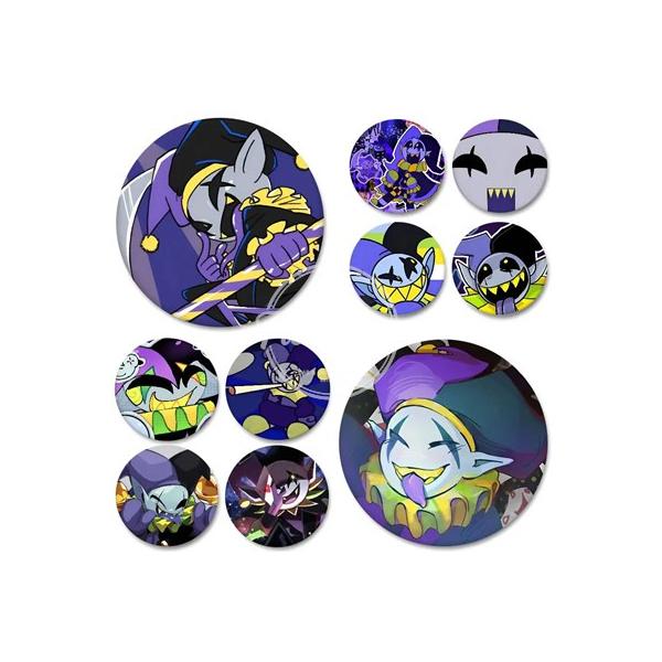 【並行輸入品】面白ゲーム D-Deltarune ジェビル 丸いバッジ 服やバックパック ピン 装飾 使用 き