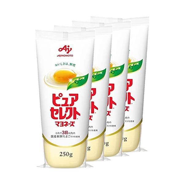 他サイト： Ajinomoto 味の素 ピュアセレクトマヨネーズ 250g×4個の商品画像
