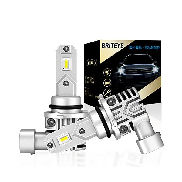 Briteye(まぶしい) 車用 ヘッドライト HB3 LED ハイビーム用 車検対応 6500K ホワイト 一体型 9005 HB3 LEDバ