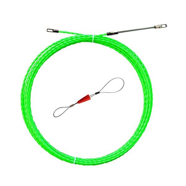 他サイト： Aewio ロッド径 4.5mm 10m 通線ワイヤー スチールワイヤー 配線 通線工具 入線専用ワイヤー (10mグリーン)の商品画像