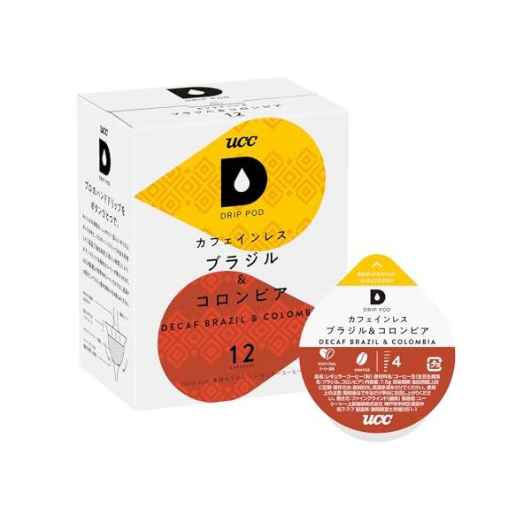 他サイト： UCC DRIP POD カフェインレスコーヒー 12カプセル入の商品画像