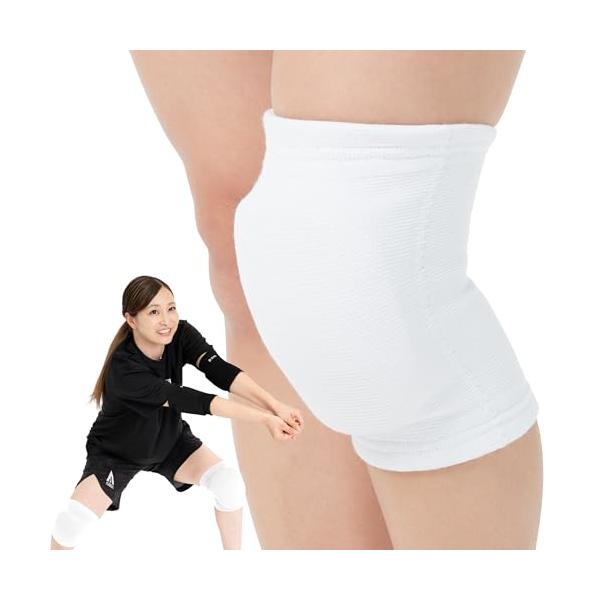 他サイト： D&amp;M(ディーアンドエム) 膝サポーター バレーボール ニーパッド 膝用 25mm 厚型 パッド付 白 Sサイズ 左右兼用 1個入り 837 大の商品画像