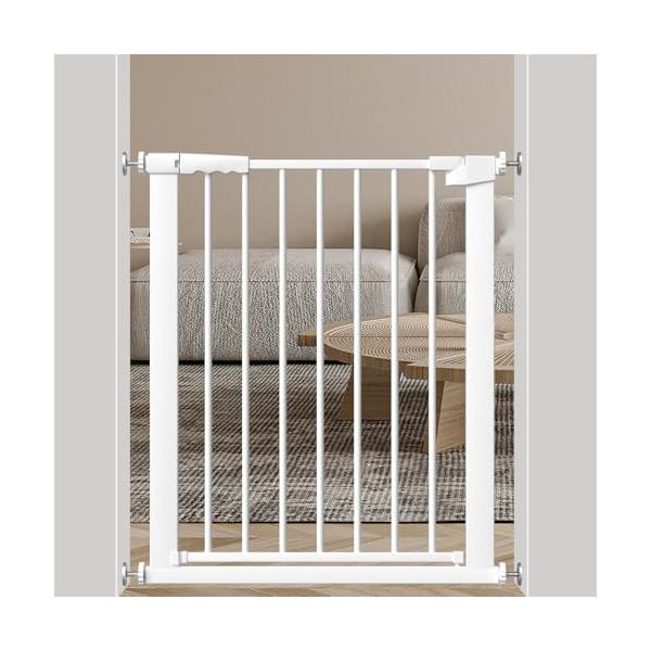 ホワイト/69-76cm/w436・Size:69-76cmMaterialType:スチール　ホワイト・「耐荷重用ストール管」人が座っても大丈夫なスチールゲートです。赤ちゃんが押しかけたり倒れる心配はない。太いスチール管でできてるゲートな...